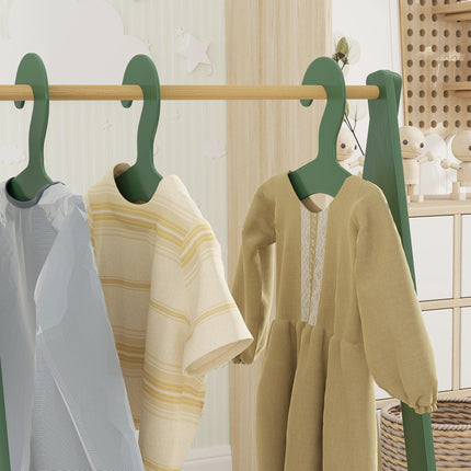 Kids Clothes Rail with 3Hangers, Bottom Storage Shelf for Girls, Boys, Nursery,