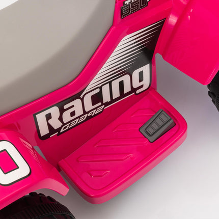 6V Electric Ride-On Quad Bike for Toddlers 18-36 Months with Headlights - Pink