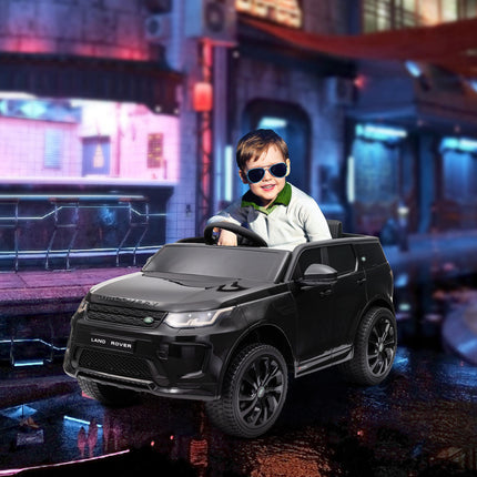 Land Rover Discovery Sport Licensed 12V Kids Ride-On Car with Remote Control, Lights, Music, Horn for Ages 3-6 - Black