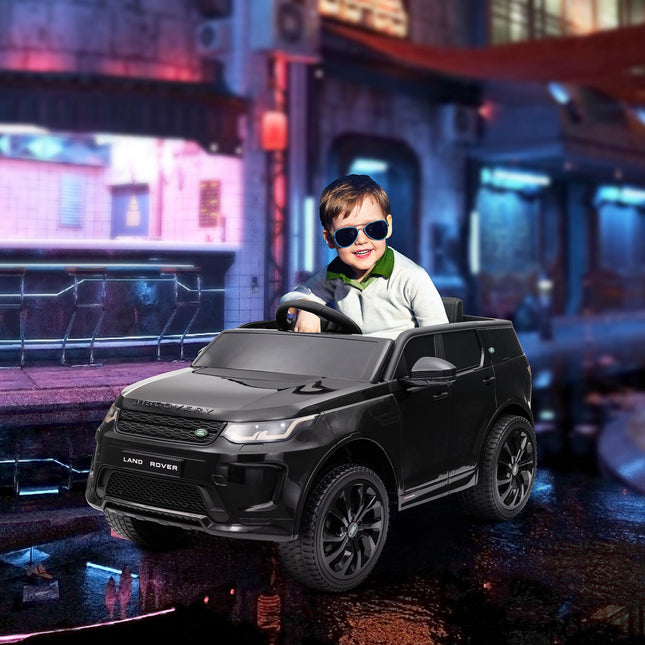 Land Rover Discovery Sport Licensed 12V Kids Ride-On Car with Remote Control, Lights, Music, Horn for Ages 3-6 - Black