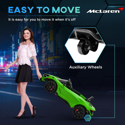 McLaren 765LT Licensed 12V Kids Electric Ride-On Car with Remote Control & Butterfly Doors - Green