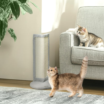 56cm Corner Cat Scratching Post with Sisal Pad - Grey
