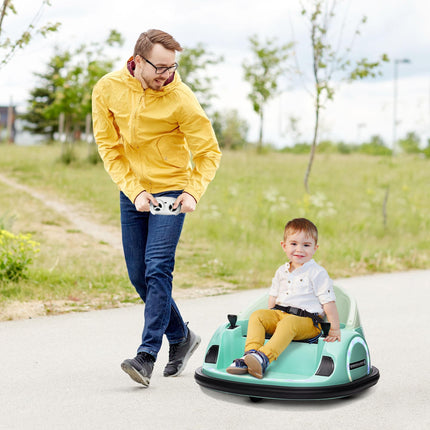 360¬∞ Rotation Kids Bumper Car, 12V Waltz Car with Remote Control, Dual Joystick