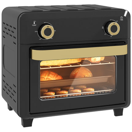 10L Air Fryer Oven with Touch Screen, Timer, Adjustable Temperature, Grill, Roast, Bake, 1000W - Black