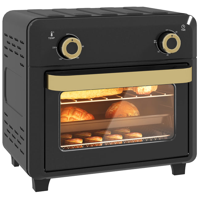 10L Air Fryer Oven with Touch Screen, Timer, Adjustable Temperature, Grill, Roast, Bake, 1000W - Black
