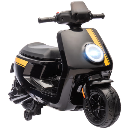 6V Ride on Motorbike, Kids Electric Motorbike w/ Headlights, Music, Training Whe