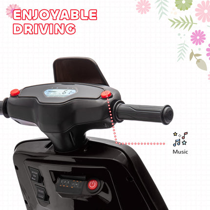 6V Ride on Motorbike, Kids Electric Motorbike w/ Headlights, Music, Training Whe