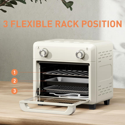 10L Air Fryer Oven, Mini Oven, Oil Free Cooking, Grill, Roast, Bake, with Adjust