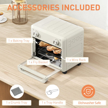 10L Air Fryer Oven, Mini Oven, Oil Free Cooking, Grill, Roast, Bake, with Adjust