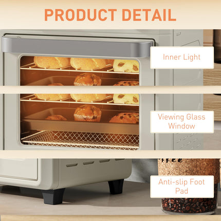 10L Air Fryer Oven, Mini Oven, Oil Free Cooking, Grill, Roast, Bake, with Adjust
