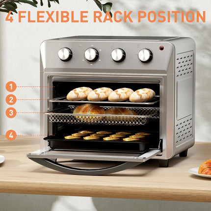 24L Air Fryer Oven, Mini Oven, Oil Free Cooking, Grill, Roast, Bake, with Adjust