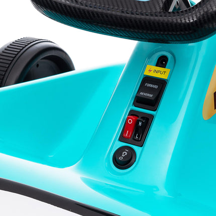 6V Electric Kids Go Kart with Music, Lights & Horn for Ages 3-5 - Blue