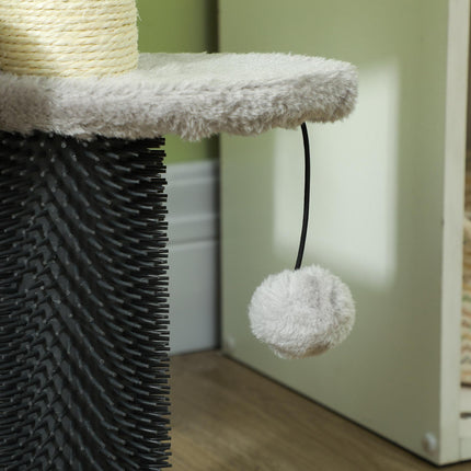 2-in-1 Cat Tree, Pet Stairs w/ Scratching Post, Toy Balls, for Bed, Sofa, Couch,