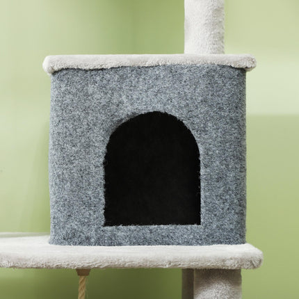 132cm Cat Tree w/ Scratching Posts, Pad, Cat Bed, Cat House, Jumping Platform, G