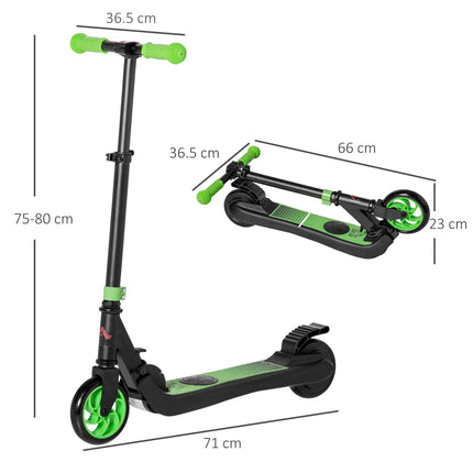 Folding Electric Scooter with Brake, 8km/h, Ages 6+ - Green