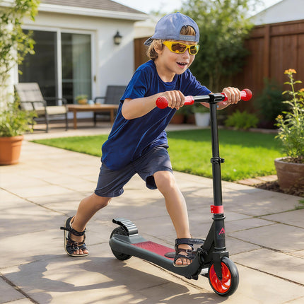 Folding Electric Scooter with Brake for Ages 6+ 8km/h Maximum Speed - Red
