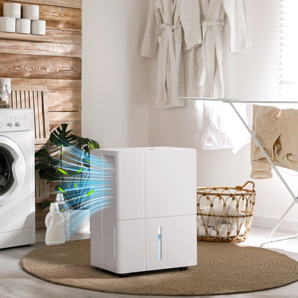 30L Dehumidifier for Clothes Drying with Timer and Filter - White