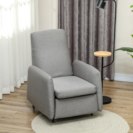 150¬∞ Manually Reclining Chair, with Footrest - Grey