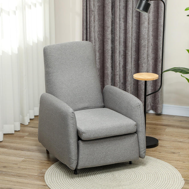 150¬∞ Manually Reclining Chair, with Footrest - Grey