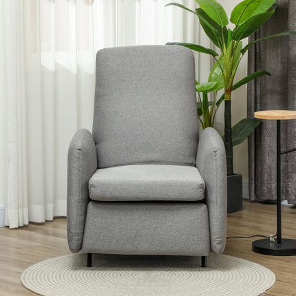 150¬∞ Manually Reclining Chair, with Footrest - Grey