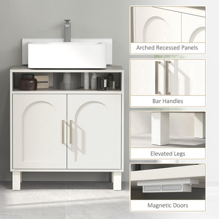 Under Sink Cabinet for Basin without Pedestal - Cream White