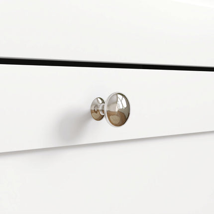 Two Flip Drawer Shoe Cabinet - White
