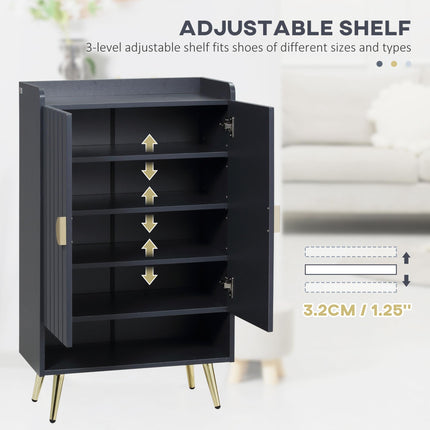 Entryway Furniture Set for 19 Pairs of Shoes, Hallway Shoe Cabinet with Adjustab