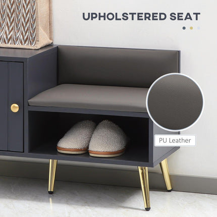 Entryway Furniture Set for 19 Pairs of Shoes, Hallway Shoe Cabinet with Adjustab