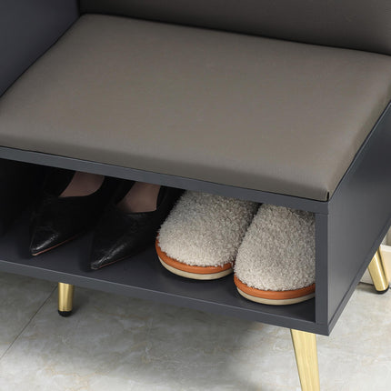 Entryway Furniture Set for 19 Pairs of Shoes, Hallway Shoe Cabinet with Adjustab