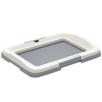 Dog Toilet Training Tray for Small Dogs 47x34x6cm - Grey and White