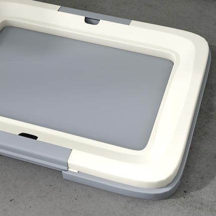 Dog Toilet Training Tray for Small Dogs 47x34x6cm - Grey and White