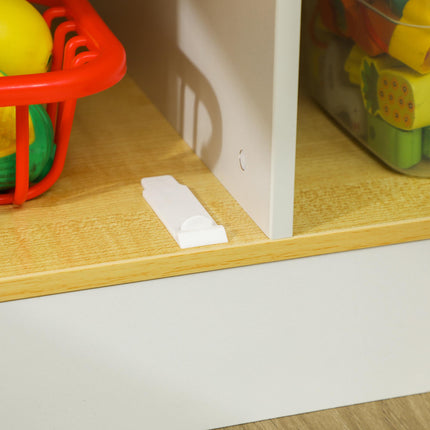 Kids Play Kitchen with Realistic Oven, Stove, Sink & Accessories - White