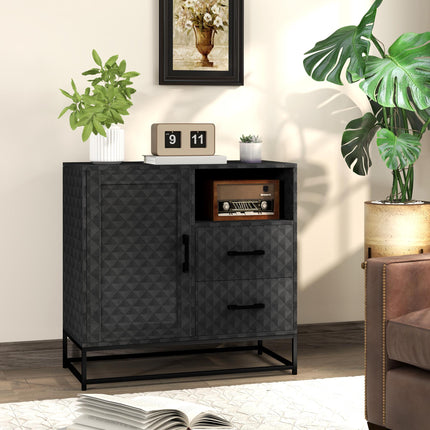 Sideboard with Adjustable Shelf, Freestanding Sideboard Storage Cabinet with Ope