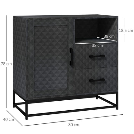 Sideboard with Adjustable Shelf, Freestanding Sideboard Storage Cabinet with Ope