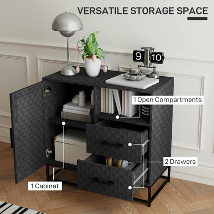 Sideboard with Adjustable Shelf, Freestanding Sideboard Storage Cabinet with Ope