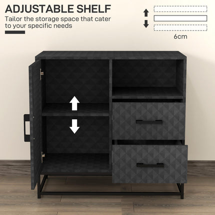 Sideboard with Adjustable Shelf, Freestanding Sideboard Storage Cabinet with Ope