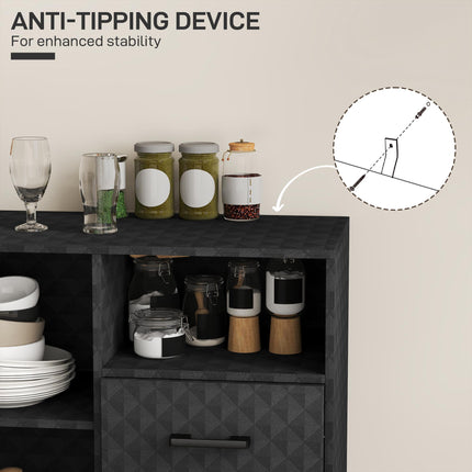 Sideboard with Adjustable Shelf, Freestanding Sideboard Storage Cabinet with Ope