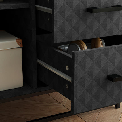 Sideboard with Adjustable Shelf, Freestanding Sideboard Storage Cabinet with Ope