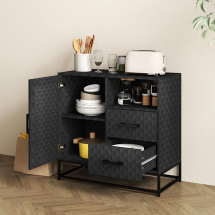 Sideboard with Adjustable Shelf, Freestanding Sideboard Storage Cabinet with Ope