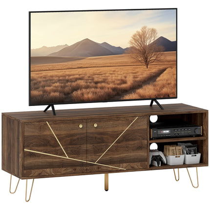 TV Stand Cabinet for up to 60 Inch TV, Modern 130cm TV Unit with Adjustable Shel