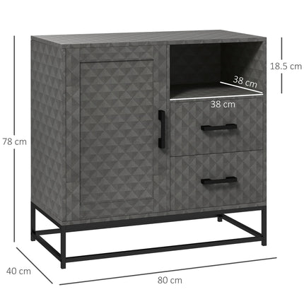 Sideboard with Adjustable Shelf, Freestanding Sideboard Storage Cabinet with Ope