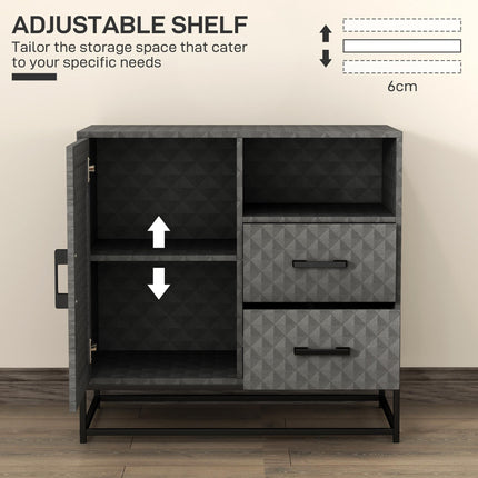 Sideboard with Adjustable Shelf, Freestanding Sideboard Storage Cabinet with Ope