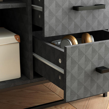 Sideboard with Adjustable Shelf, Freestanding Sideboard Storage Cabinet with Ope
