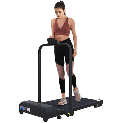 2.5HP Folding Under Desk Walking Treadmill with Remote Control - Black