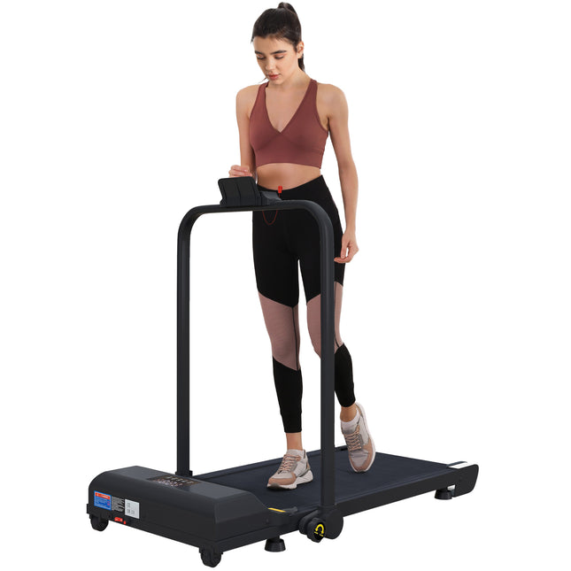 2.5HP Folding Under Desk Walking Treadmill with Remote Control - Black