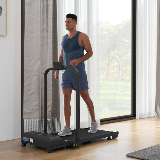 2.5HP Folding Under Desk Walking Treadmill with Remote Control - Black