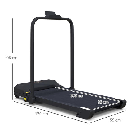 2.5HP Folding Under Desk Walking Treadmill with Remote Control - Black