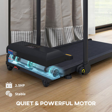 2.5HP Folding Under Desk Walking Treadmill with Remote Control - Black