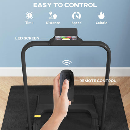 2.5HP Folding Under Desk Walking Treadmill with Remote Control - Black