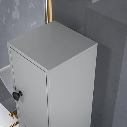 kleankin 180cm Slim Bathroom Cabinet, with Drawer, Shelves and Cupboards - Grey